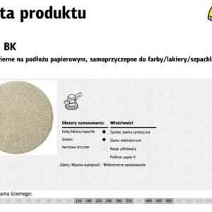 K.KRĄŻEK 225 PS33BK gr.180 /50szt. SZPACHLA