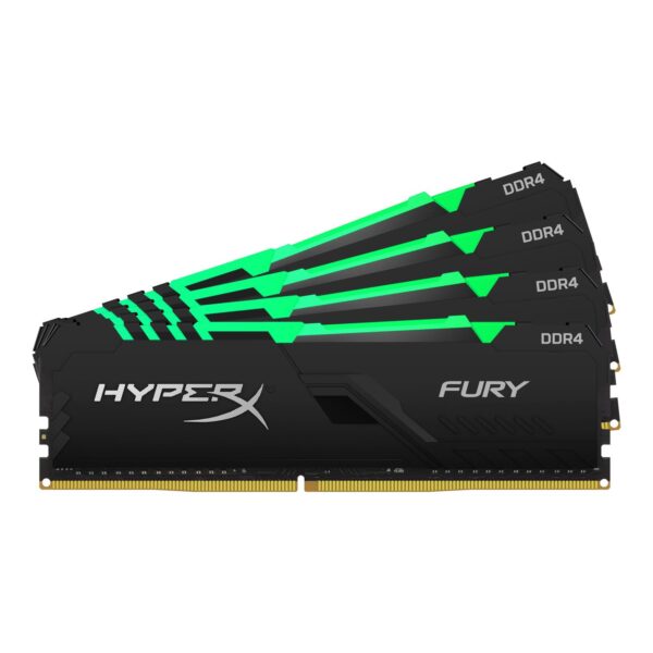 Zestaw pamięci Kingston HyperX FURY RGB HX434C16FB3AK4/64 (DDR4; 4 x 16 GB; 3466 MHz; CL16)