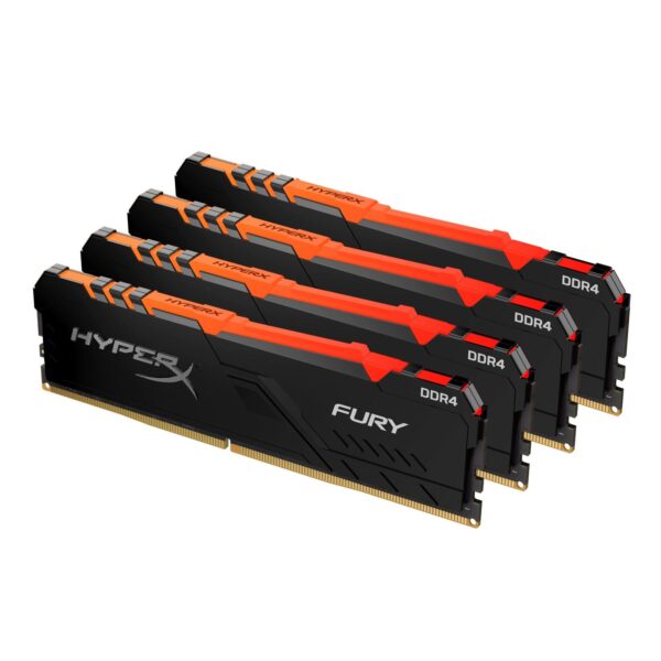 Zestaw pamięci Kingston HyperX FURY RGB HX434C16FB3AK4/64 (DDR4; 4 x 16 GB; 3466 MHz; CL16)