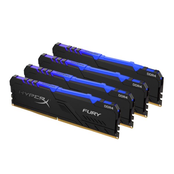 Zestaw pamięci Kingston HyperX FURY RGB HX434C16FB3AK4/64 (DDR4; 4 x 16 GB; 3466 MHz; CL16)