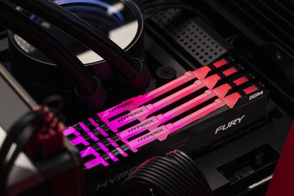 Zestaw pamięci Kingston HyperX FURY RGB HX434C16FB3AK4/64 (DDR4; 4 x 16 GB; 3466 MHz; CL16)