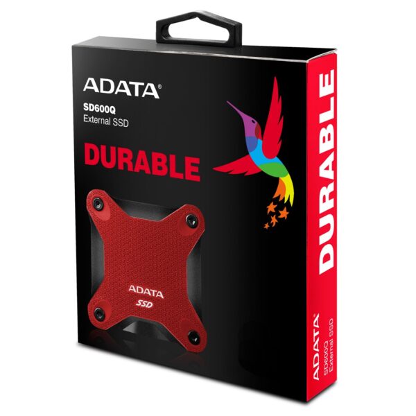 ADATA EXTERNAL SSD SD600Q 480GB USB 3.1 BLACK RED