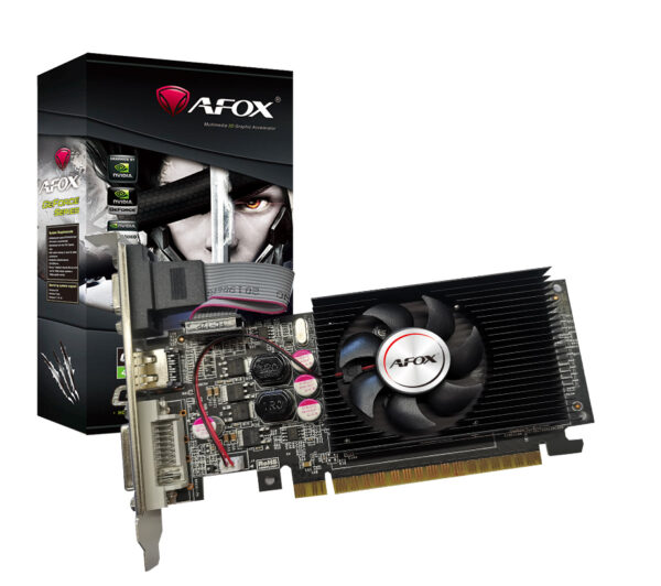 AFOX GEFORCE GT610 1GB DDR3 DVI HDMI VGA LP FAN L5 AF610-1024D3L5