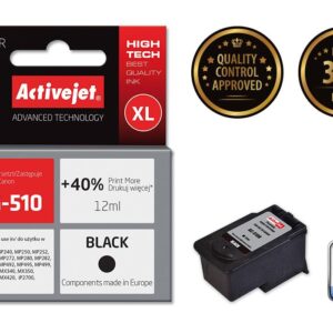 Activejet AC-510R Tusz (zamiennik Canon PG-510; Premium; 12 ml; czarny)