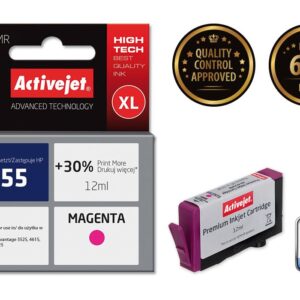 Activejet AH-655MR Tusz (zamiennik HP 655 CZ111AE; Premium; 12 ml; czerwony)