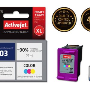 Activejet AH-703CR Tusz (zamiennik HP 703 CD888AE; Premium; 21 ml; kolor)