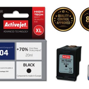Activejet AH-704BR Tusz (zamiennik HP 704 CN692AE; Premium; 20 ml; czarny)
