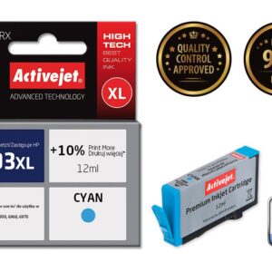 Activejet AH-903CRX Tusz (zamiennik HP 903XL T6M03AE; Premium; 12 ml; niebieski)