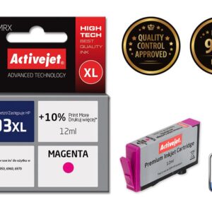 Activejet AH-903MRX Tusz (zamiennik HP 903XL T6M07AE; Premium; 12 ml; czerwony)