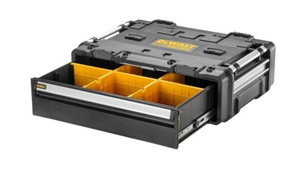DeWALT DWST08510-1 pudełko na narzędzia Przybornik Aluminium, Plastik Czarny, Stal nierdzewna, Żółty
