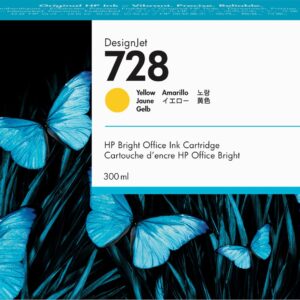 HP Wkład z atramentem żółtym DesignJet 728 o pojemności 300 ml