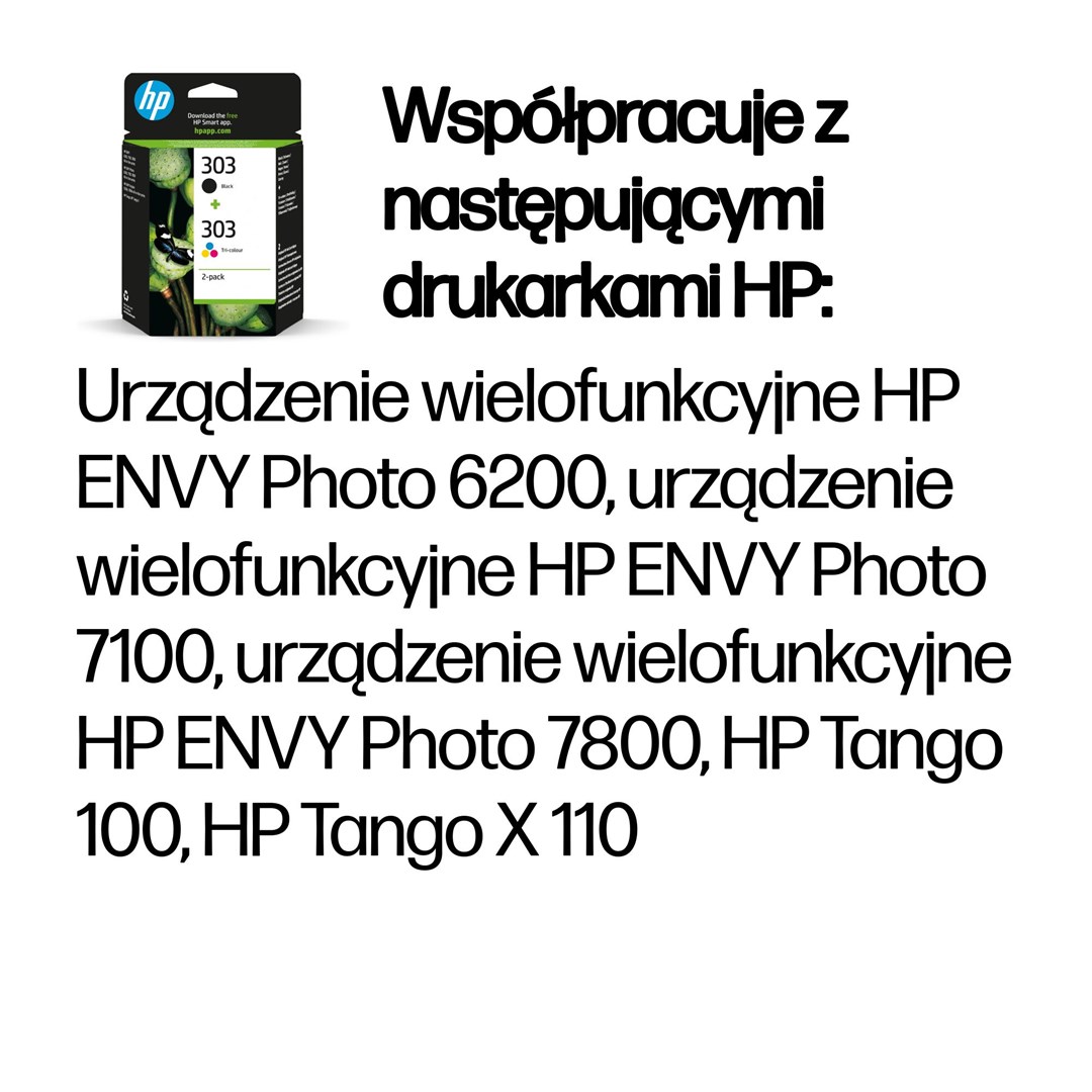 HP Zestaw 2 oryginalnych tuszów 303: czarny i trójkolorowy