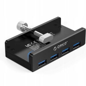 HUB USB-A Orico MH4PU-P-BK-BP Aktywny biurkowy 4x USB-A 5Gbps czarny