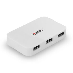 Hub USB 3.0 LINDY 4 Ports Type A to B biały