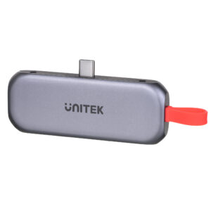 Hub USB-C Unitek D1070, HDMI 2.0, miniJack, PD 100W, mobile
