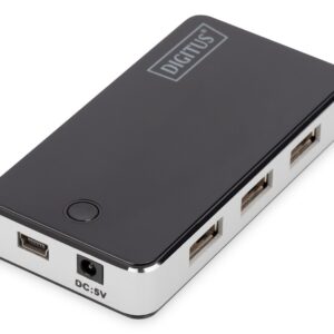 Hub USB DIGITUS DA-70222 7xUSB 2.0, aktywny, czarny