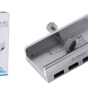 Hub USB Orico MH4PU-SV-BP przykręcany, 4 porty USB 3.1 Gen 1