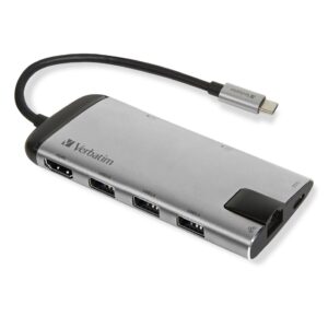 Hub USB Verbatim Multi Port 3x USB 3.0, USB-C 3.1, HDMI 4K, RJ45, SD/micro SD