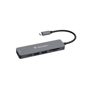 Hub USB Verbatim Multi Port Essentials USB-C PD, USB-A 3.0, USB-A 2.0, HDMI, SD/microSD
