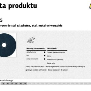 K.FIBRA KRĄŻEK 125 gr. 80 CS565 /25szt METAL