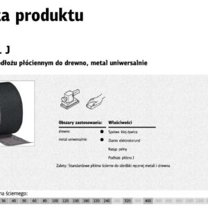 KLINGSPOR ROLKA NA PODŁOŻU PŁÓCIENNYM KL381J 150mm gr.220 (50mb)