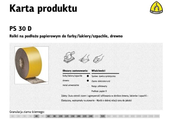 K.PAPIER ROLKA 115mm PS30D P240 (50mb)