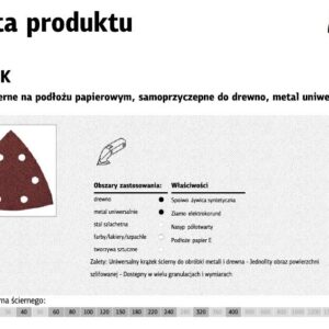 K.PAPIER TRÓJKĄT PS22K P 60 GLS15 /50szt. 96mm