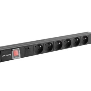 LANBERG LISTWA ZASILAJĄCA RACK PDU 19" (1U, 16A, 6X 230V PL, 2M, CZARNA) PDU-06E-0200-BK