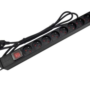 Listwa przeciwprzepięciowa A-LAN PZ081U3M (8 x UTE; 16 A (3680 W); 3m; kolor czarny)