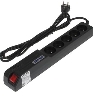 Listwa przeciwprzepięciowa Acar 504W 3,0m czarna