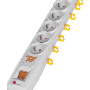 Listwa przeciwprzepięciowa Acar P7 1,5m 7 gniazd automat szara