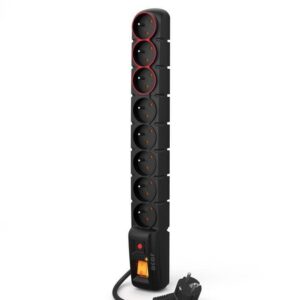 Listwa przeciwprzepięciowa Acar S8 DUAL 3m czarna