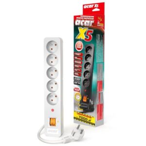 Listwa przeciwprzepięciowa Acar X5 3,0m biała