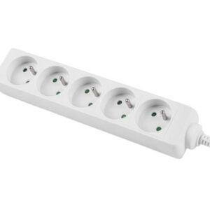Listwa przedłużacz Lanberg 1,5m biała 5x 230V PL, kabel wykonany z pełnej miedzi