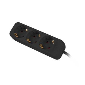 Listwa przedłużacz Lanberg 1,5m czarna 3x 230V Schuko, kabel wykonany z pełnej miedzi