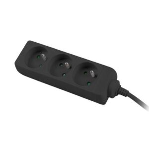 Listwa przedłużacz Lanberg 3m czarna 3x 230V PL, kabel wykonany z pełnej miedzi