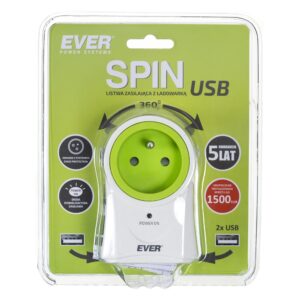 Listwa zasilająca Ever SPIN USB