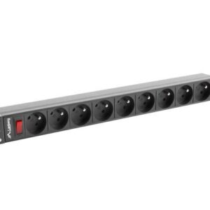 Listwa zasilająca Lanberg do RACK 1U 16A PDU 19" 9x PL 3m czarna
