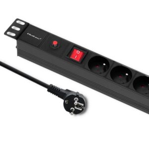 Listwa zasilająca Qoltec do RACK 19" 1U 16A PDU CB 6xSCHUKO 2m