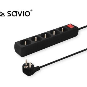 Listwa zasilająca Savio LZ-02, 5 gniazd 3m