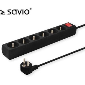 Listwa zasilająca Savio LZ-04, 6 gniazd 5m