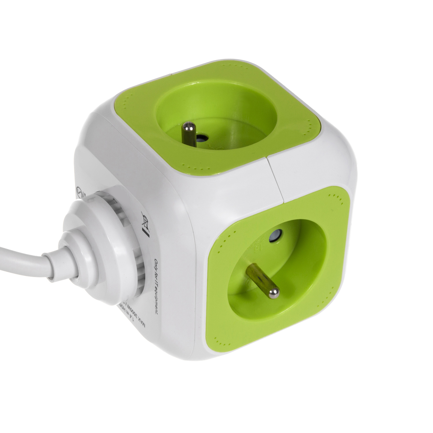 Listwa zasilająca przedłużacz GreenBlue GB118 MagicCube poczwórne gniazdo prądowe, 2 wejścia USB 1,4m