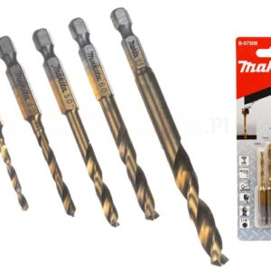 MAKITA ZESTAW WIERTEŁ DO METALU HSS-TIN 1/4" HEX /5szt.