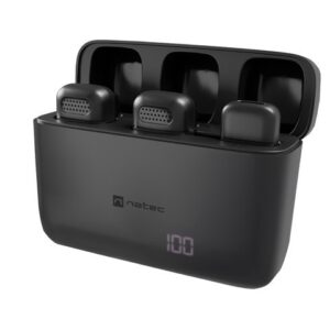 Mikrofon Natec Hopper krawatowy bezprzewodowy USB-C (2 sztuki)