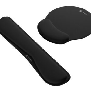 Podkładka pod mysz i Nadgarstek Natec Chimpunk 2-w-1 Zestaw Ergonomiczny czarny