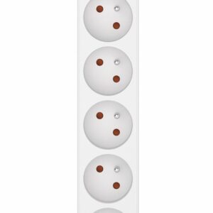 Przedłużacz KERG M02409 1,5m 3×1,5MM2 H05VV-F 16A/250V biały