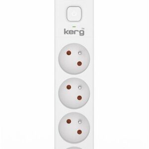 Przedłużacz KERG z wyłącznikiem M02395 4-gniazdowy 1,5m 3×1,5mm2 H05VV-F 16A/250V biały
