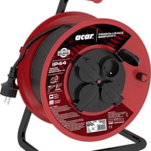 Przedłużacz bębnowy Acar IP44 PZ-4Z/STM 3G2.5 20m czarny