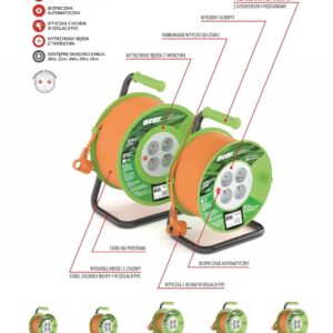 Przedłużacz bębnowy Acar M01895 25m pomarańczowy