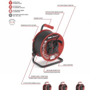 Przedłużacz bębnowy Acar M01903 40m czarny